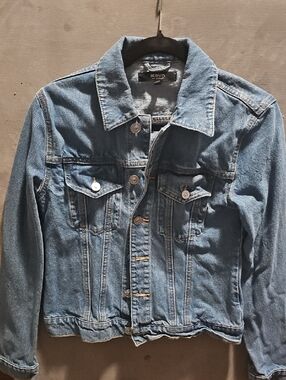 Hudson Jeans Light Blue Denim Jacket with Contrast Stitching